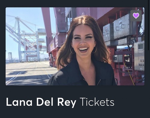 Lana del rey ticket - lana,